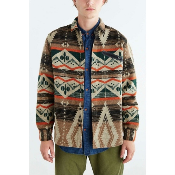 Urban Outfitters Other - Ourcaste Wool Moose Overshirt Jacket Tan Tribal
